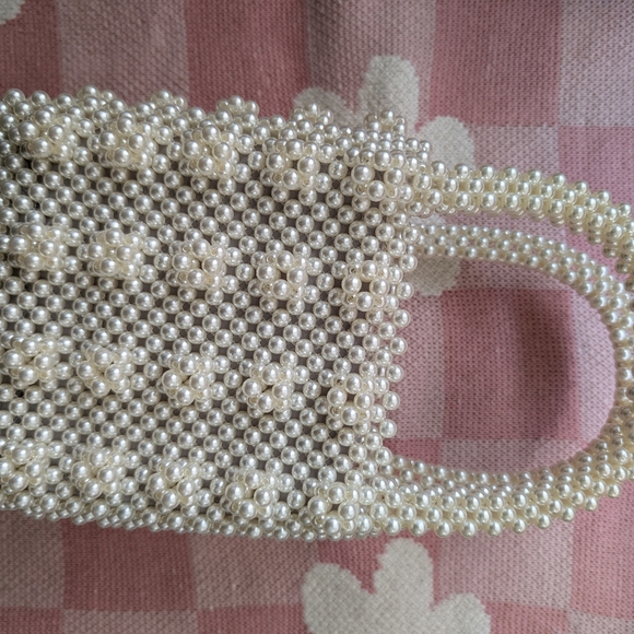 Pearl Beaded Handmade Handbag - Picture 3 of 5